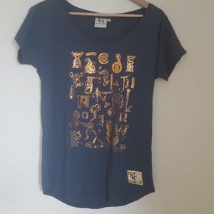 Women Blue T-shirt Size Large